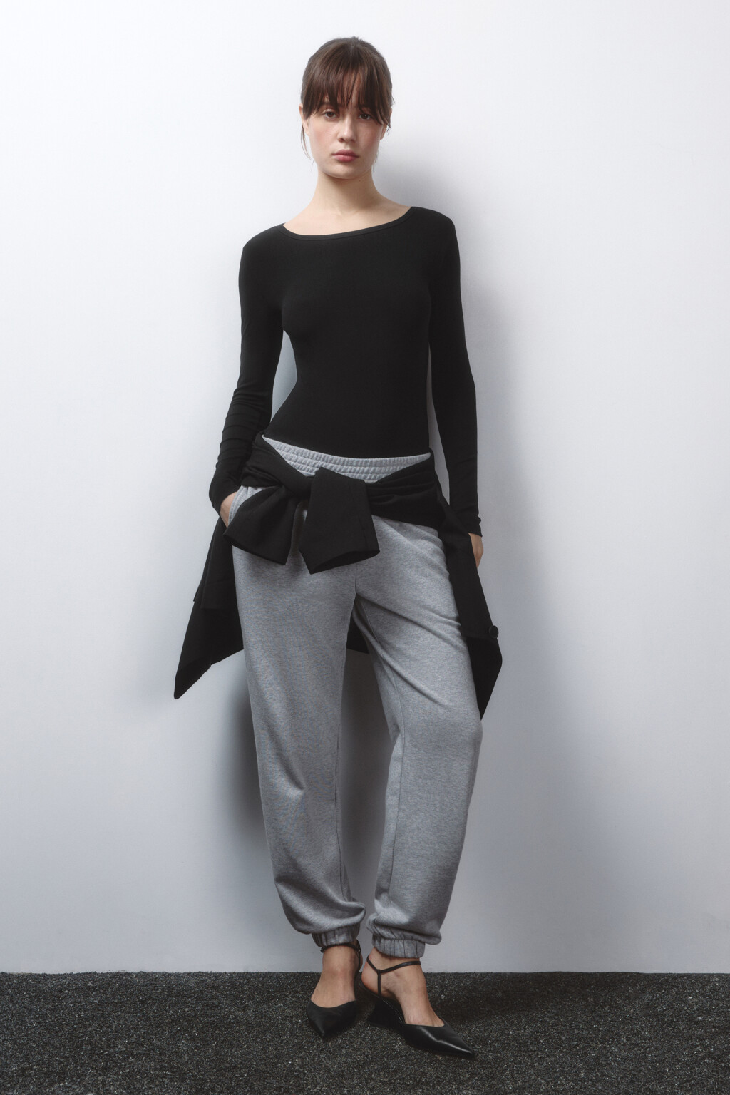 Боди-лонгслив базовый из вискозы - цвет черный - 6