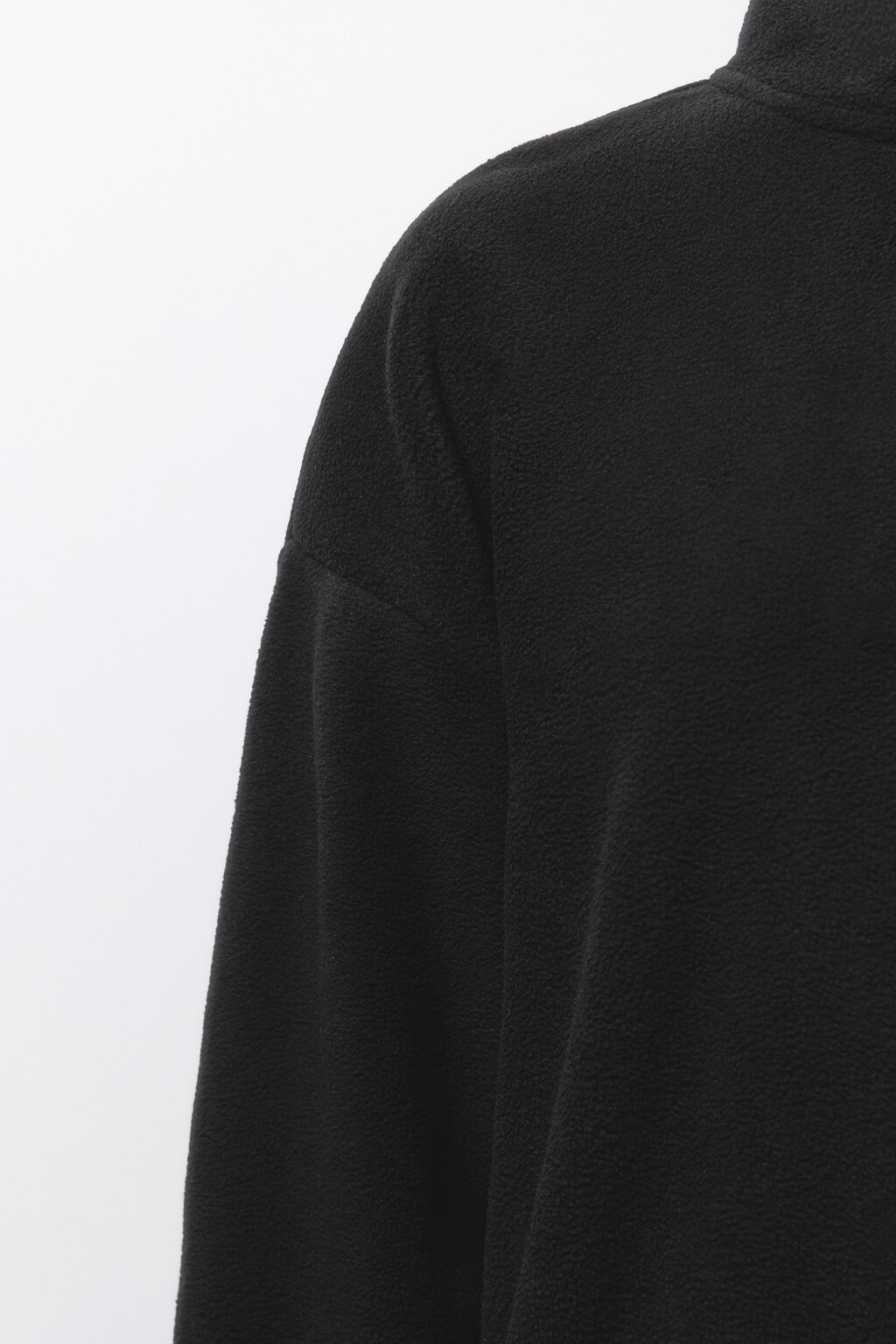 Толстовка half zip флисовая с надписью - цвет черный - 7