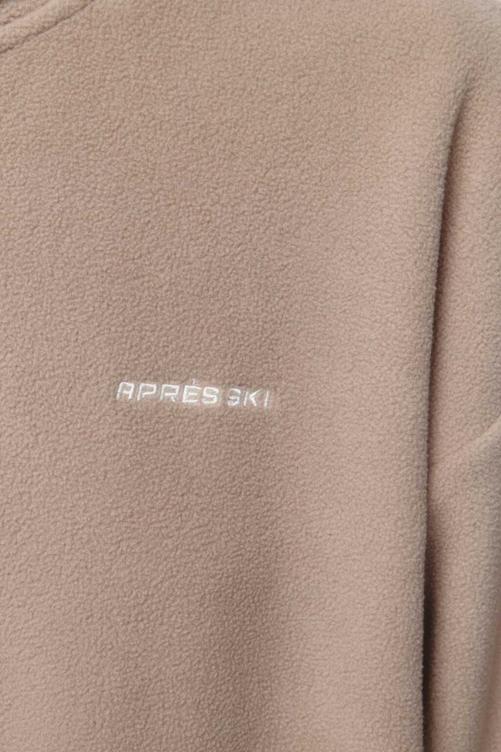 Толстовка half zip флисовая с надписью - цвет бежевый - 7