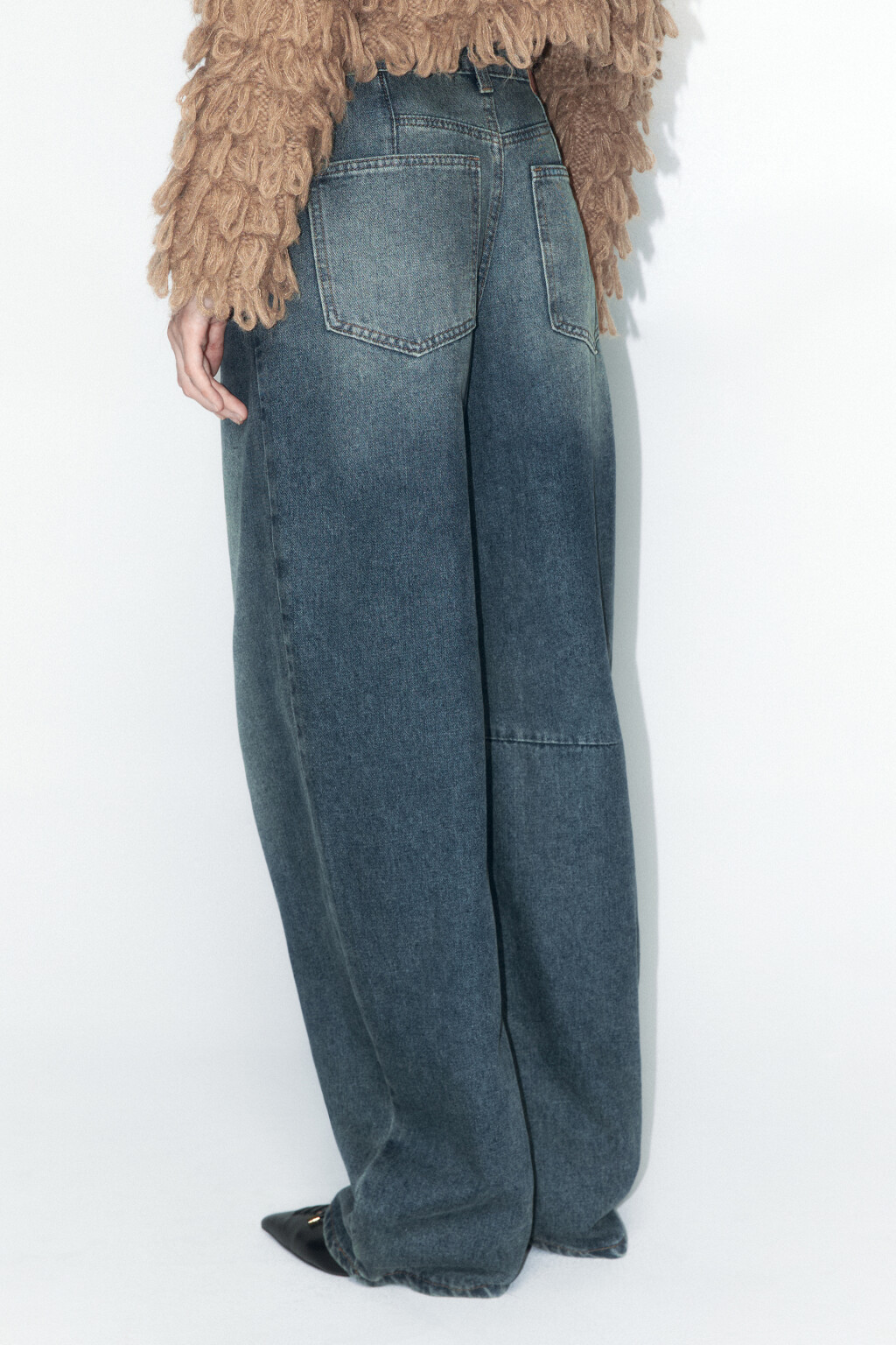 Джинсы barrel fit со средней посадкой - цвет голубой - 5