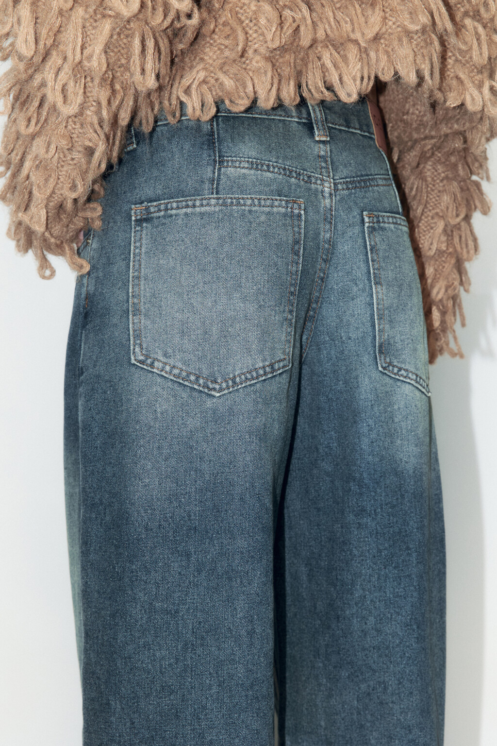 Джинсы barrel fit со средней посадкой - цвет голубой - 8