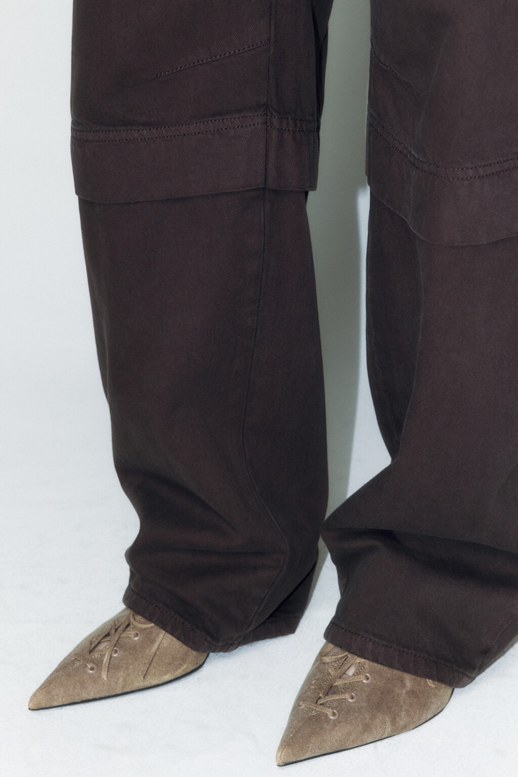 Джинсы barrel fit со средней посадкой - цвет коричневый - 8