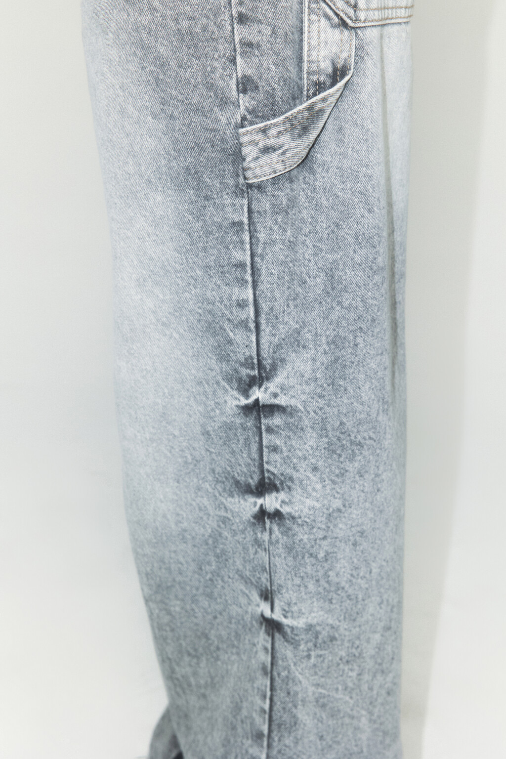 Джинсы carpenter fit с декоративной петлей - цвет серый - 7