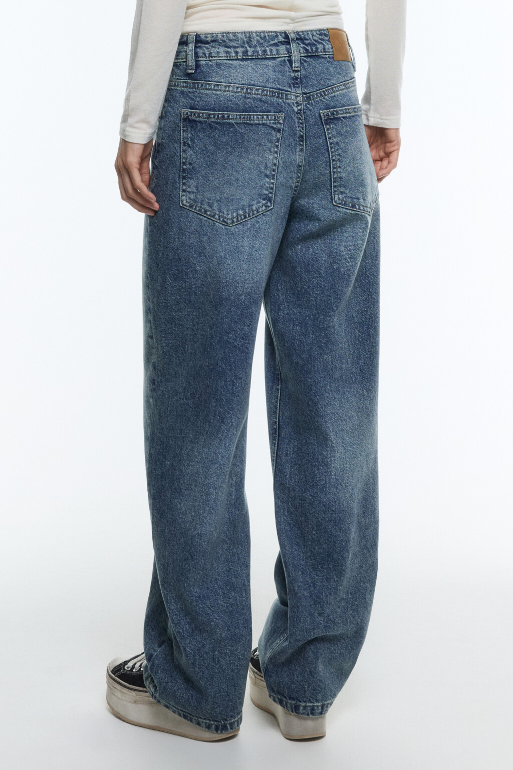Джинсы straight fit прямые со средней посадкой - цвет синий - 4