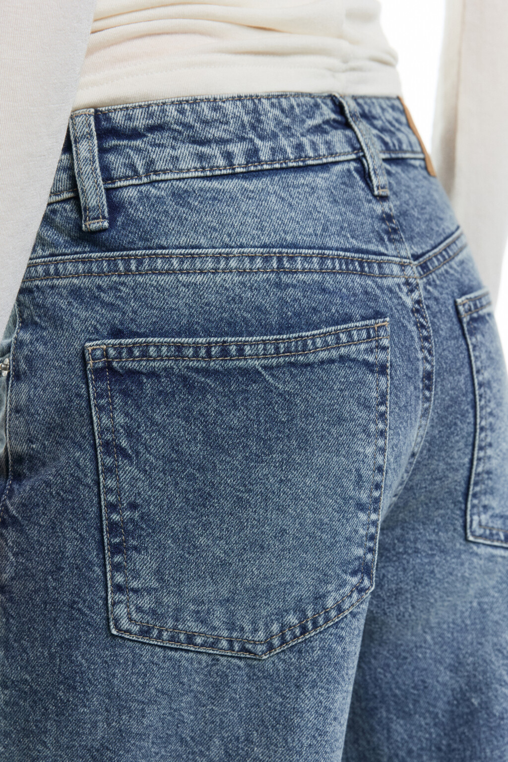 Джинсы straight fit прямые со средней посадкой - цвет синий - 7
