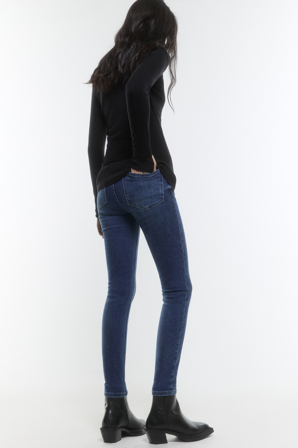 Джинсы skinny fit с высокой посадкой - цвет голубой - 2