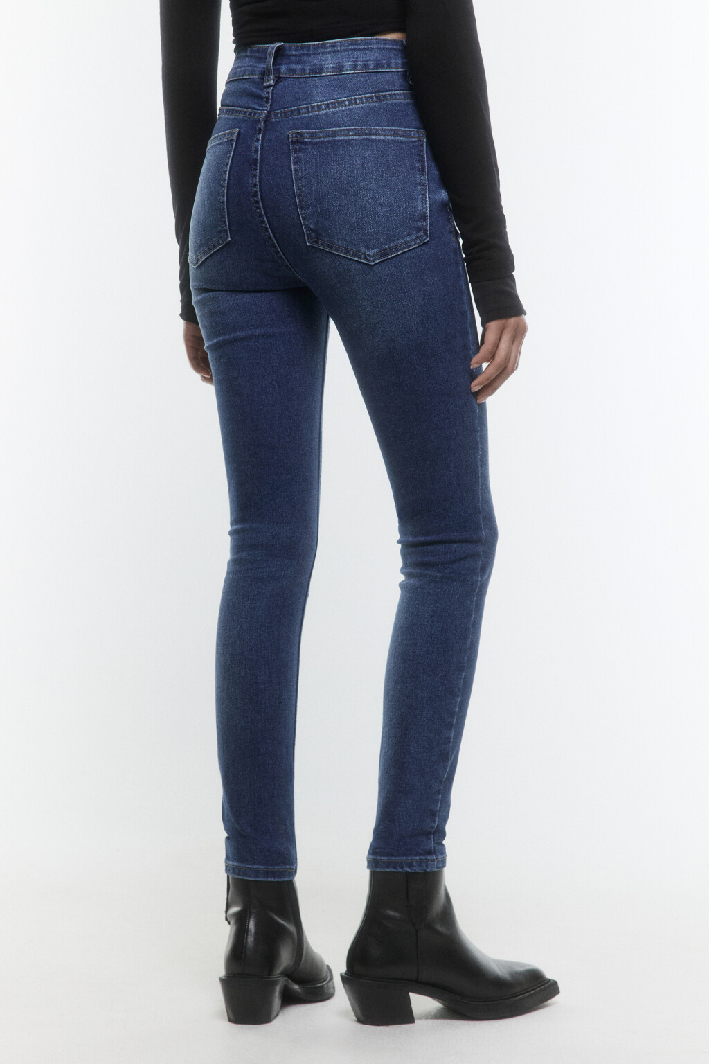 Джинсы skinny fit с высокой посадкой - цвет голубой - 5