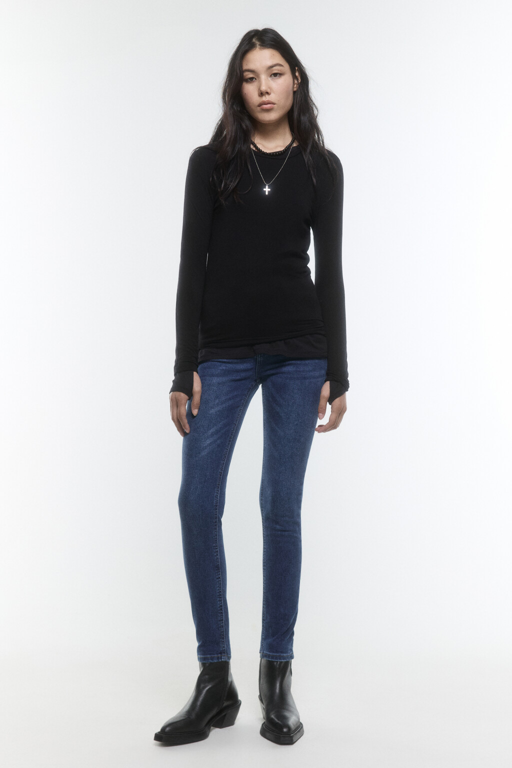 Джинсы skinny fit с высокой посадкой - цвет голубой - 6