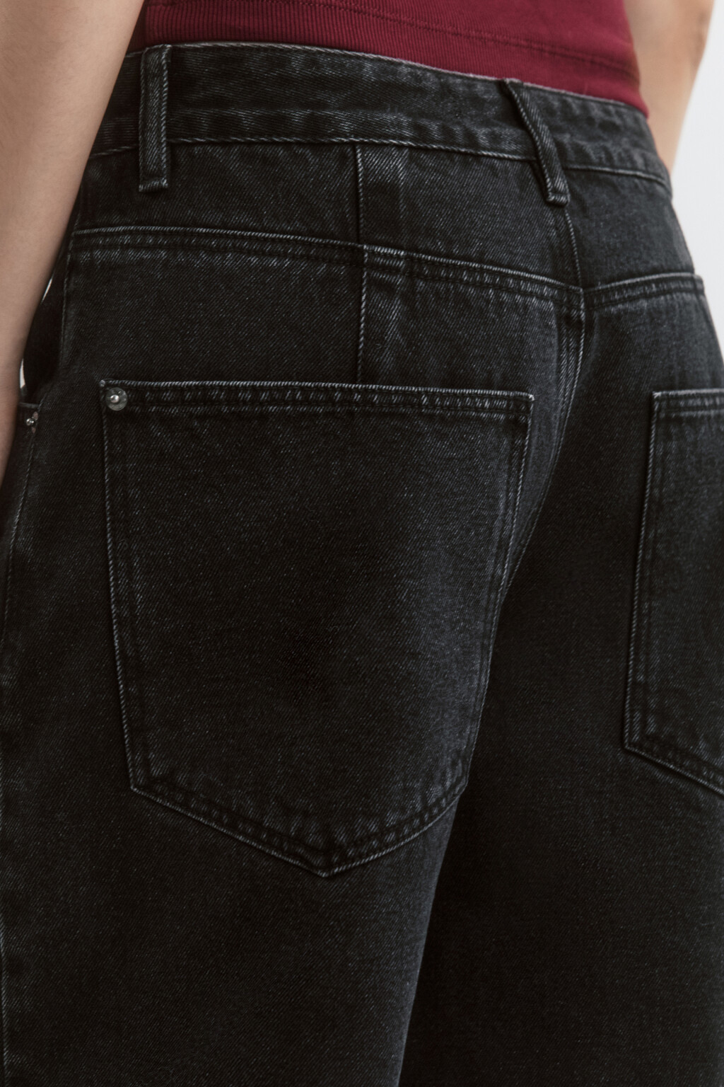 Джинсы baggy fit со средней посадкой - цвет серый - 6