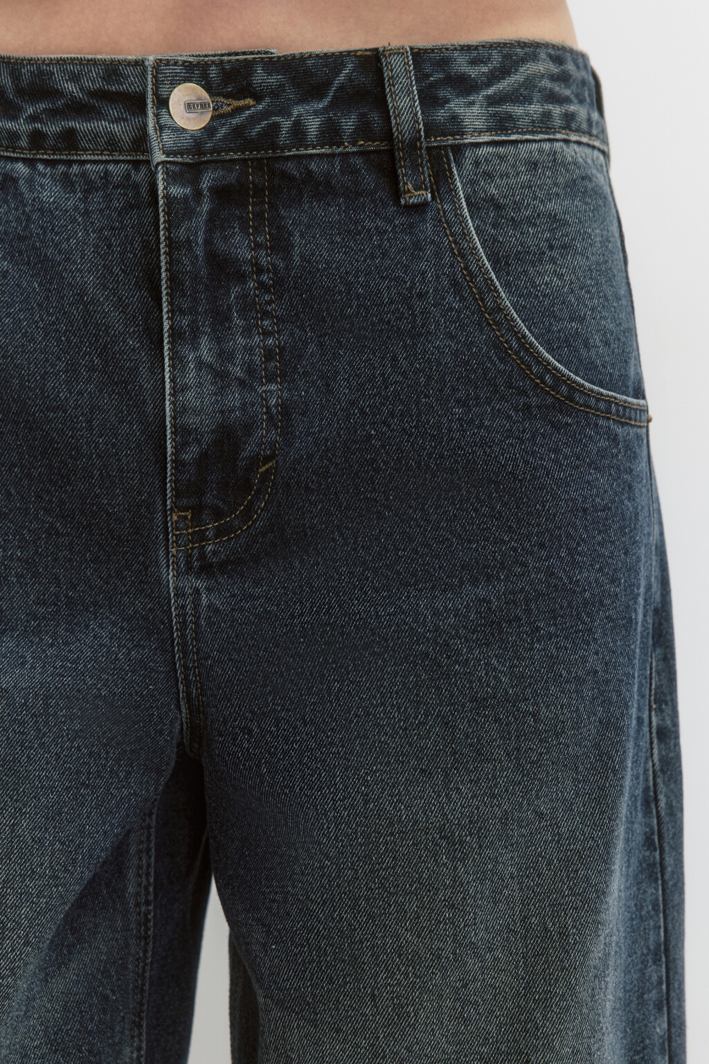 Джинсы baggy fit со средней посадкой - цвет темный тинт - 8