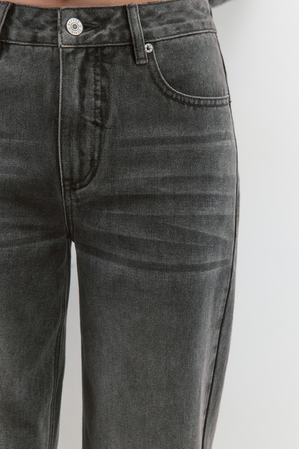 Джинсы прямые со средней посадкой - цвет серый - 6
