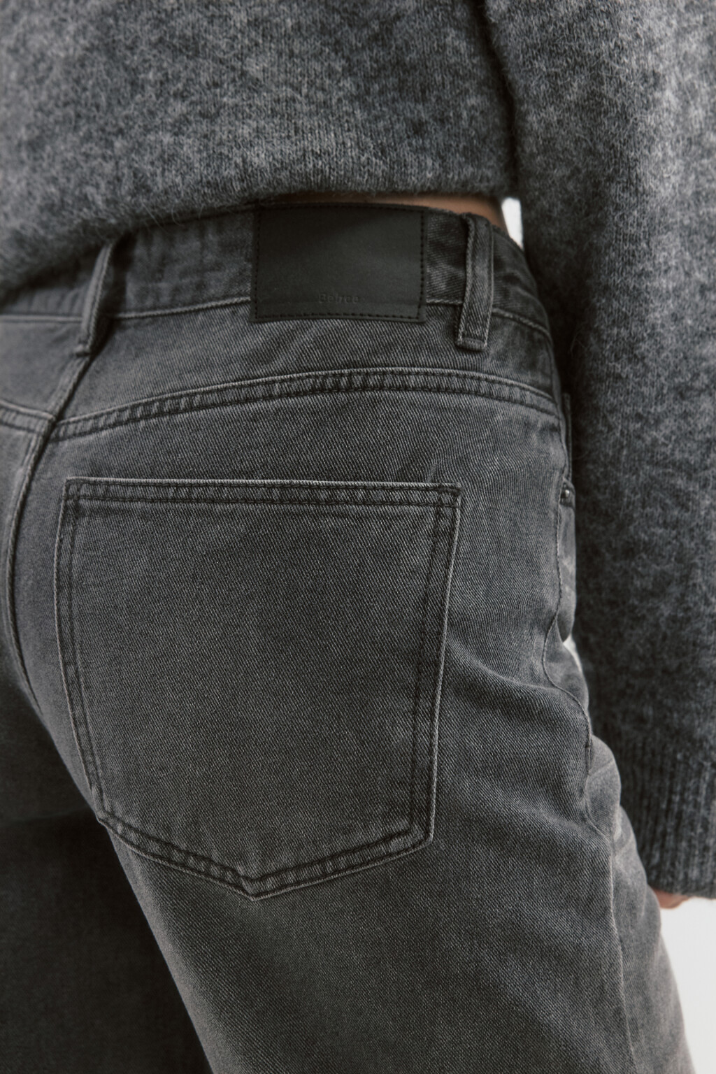 Джинсы прямые со средней посадкой - цвет серый - 7