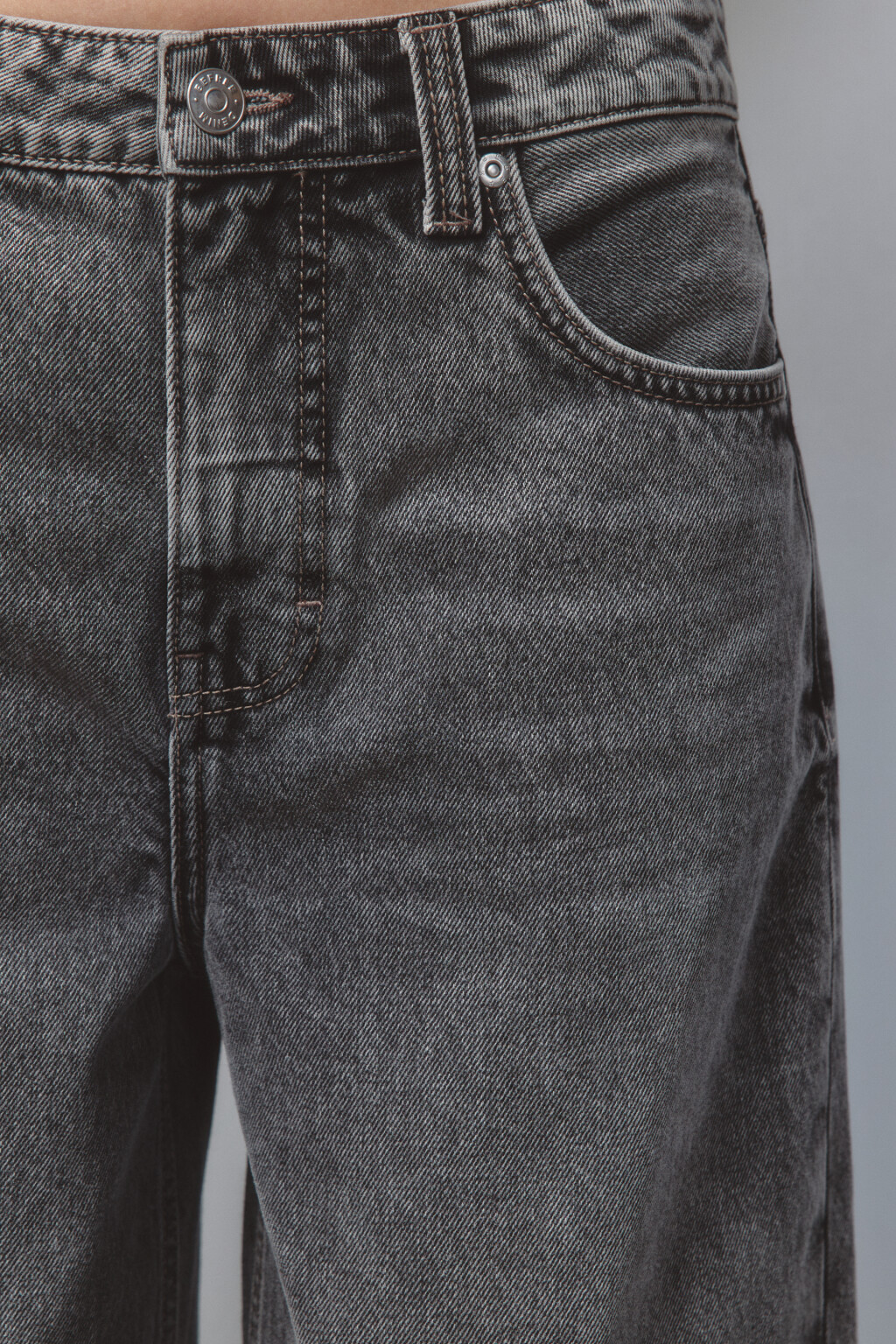 Джинсы baggy fit со средней посадкой - цвет серый - 6