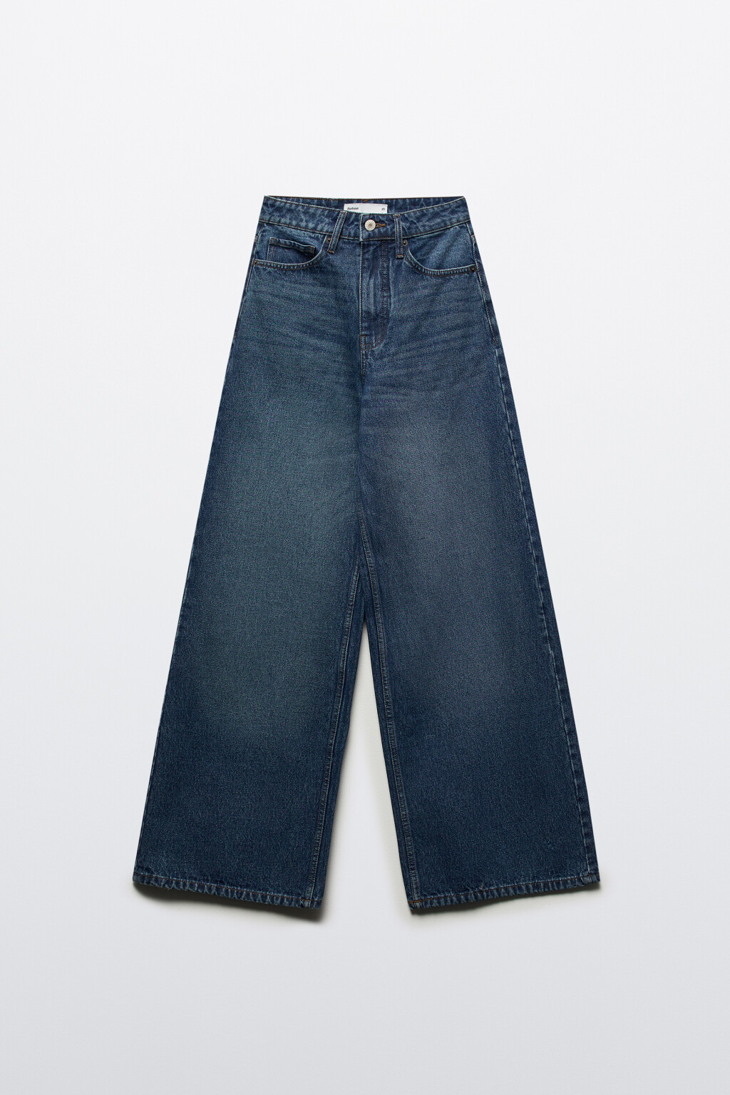 Джинсы wide leg широкие с высокой посадкой - цвет голубой - 8