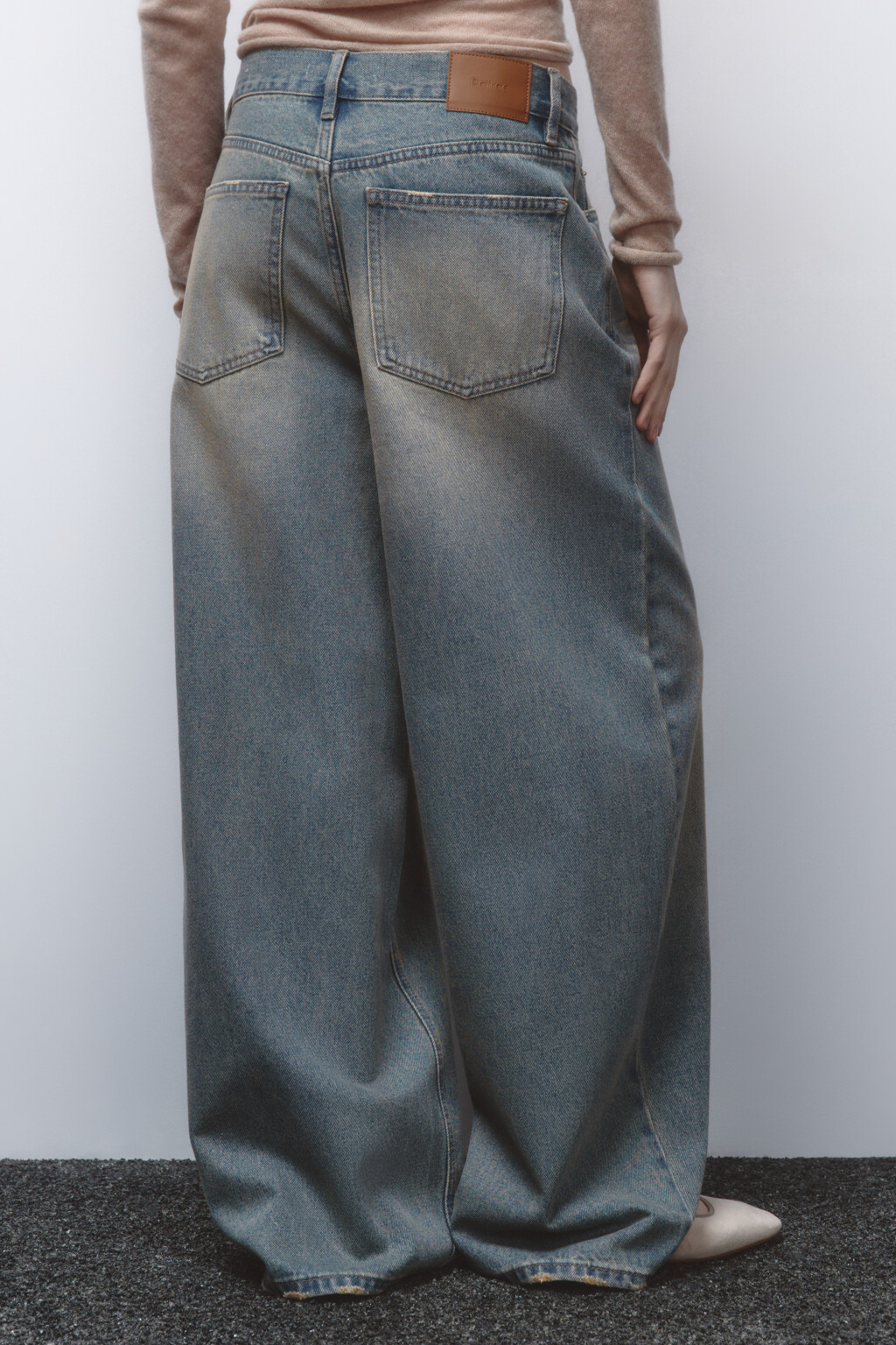 Джинсы baggy fit со средней посадкой - цвет синий - 4