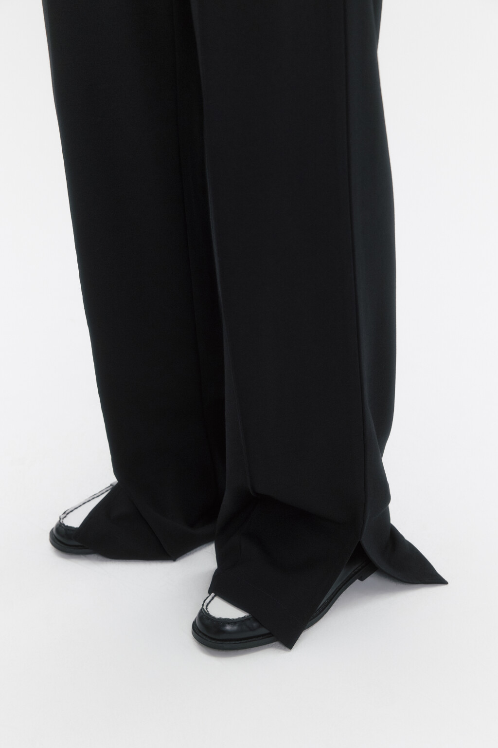 Брюки костюмные из эластичной ткани - цвет черный - 7