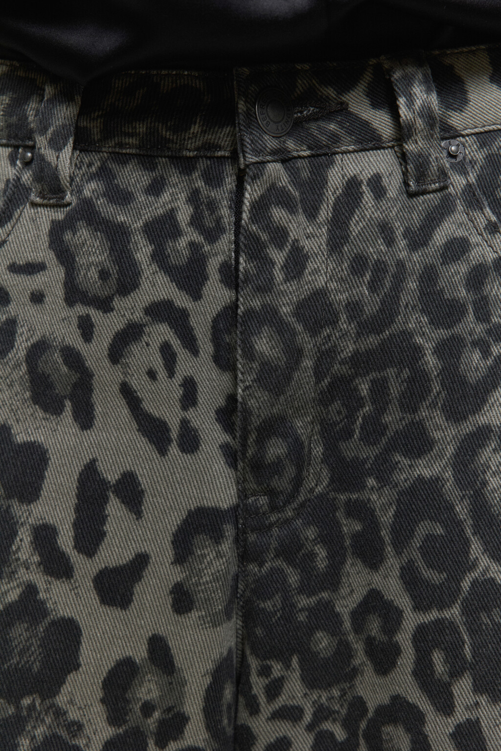 Брюки широкие с леопардовым принтом - цвет зеленый - 7