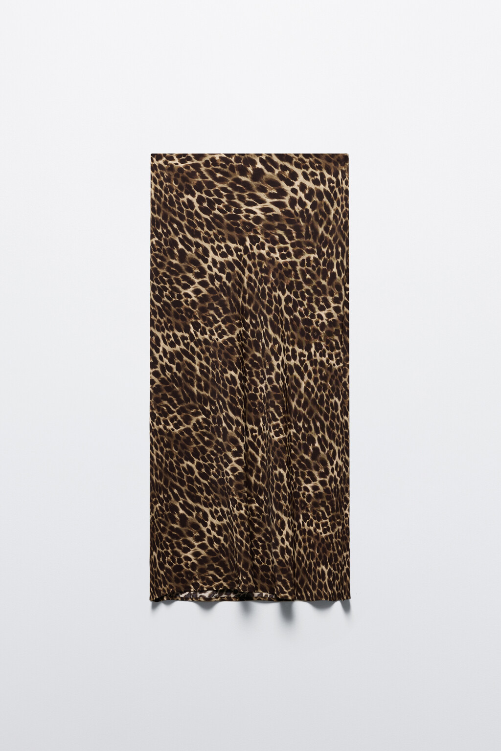 Юбка макси атласная с леопардовым принтом - цвет бежевый - 9