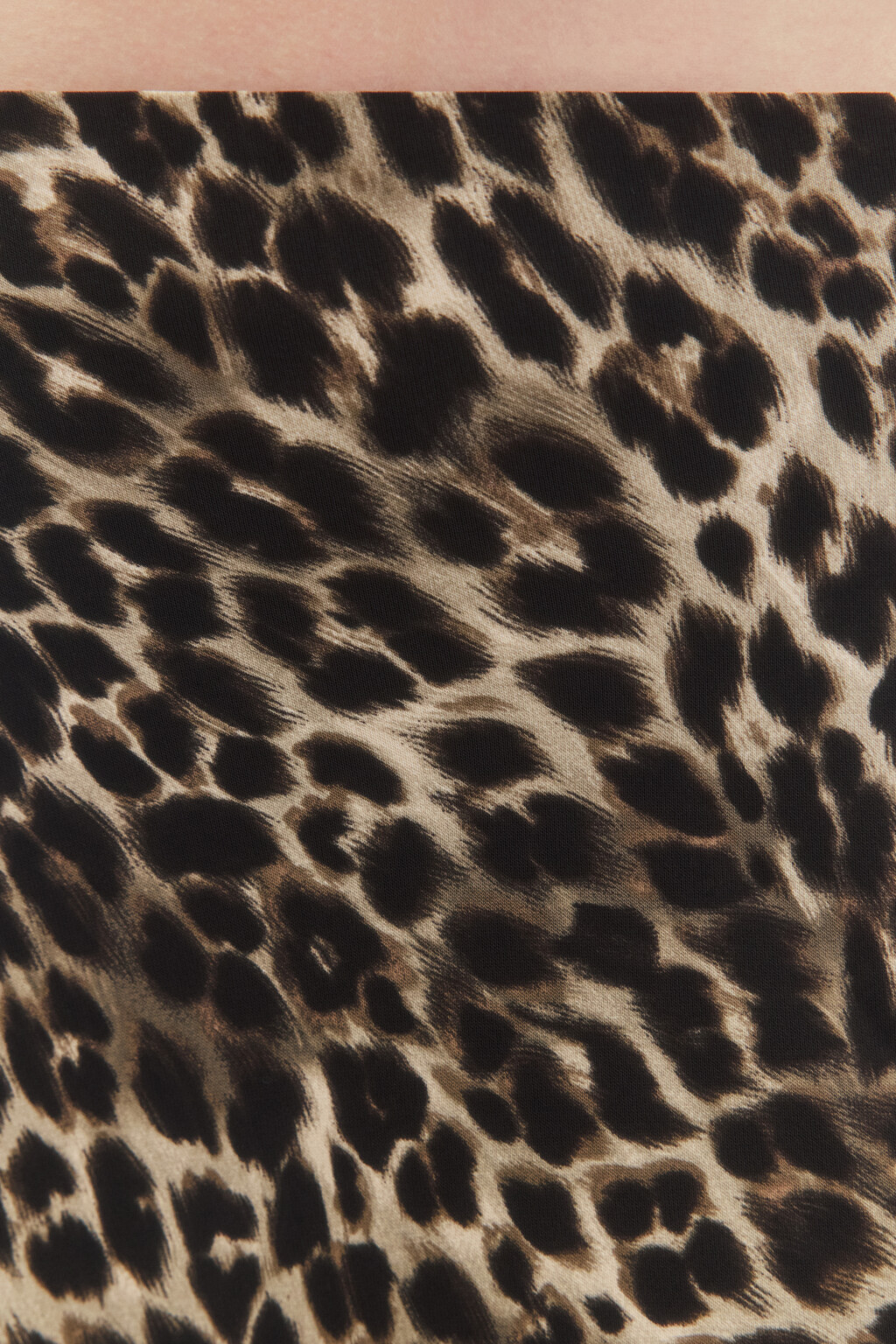 Юбка макси атласная с леопардовым принтом - цвет бежевый - 7