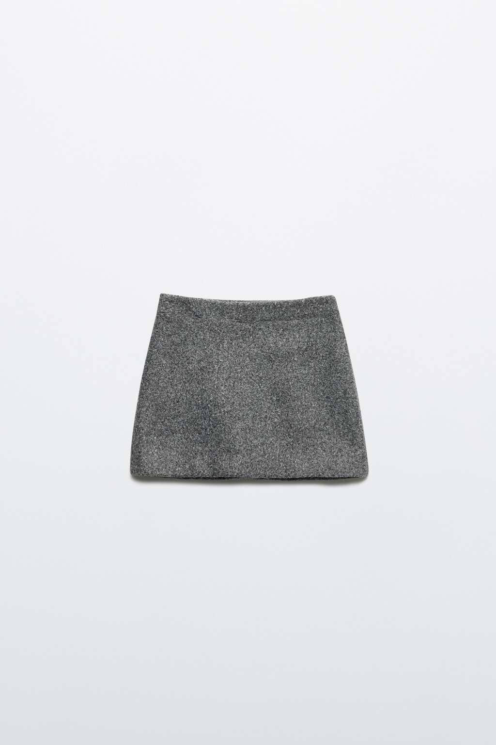 Юбка мини прямая из ткани букле - цвет серый - 9