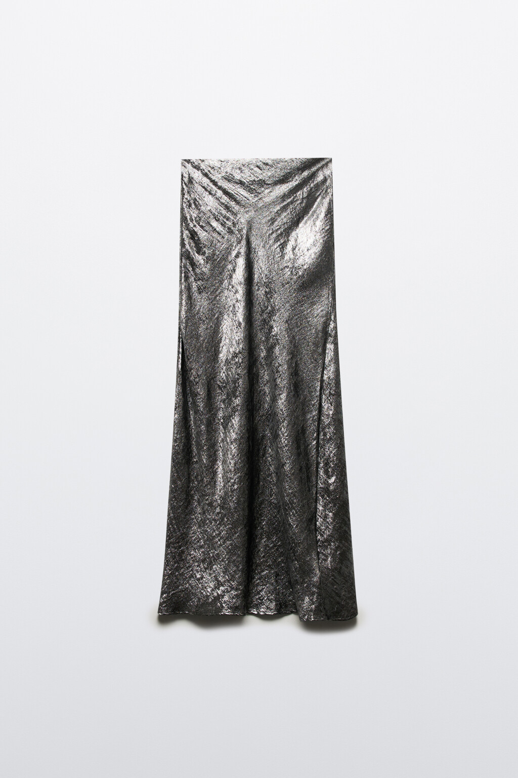 Юбка-годе макси из блестящей ткани - цвет серый - 8
