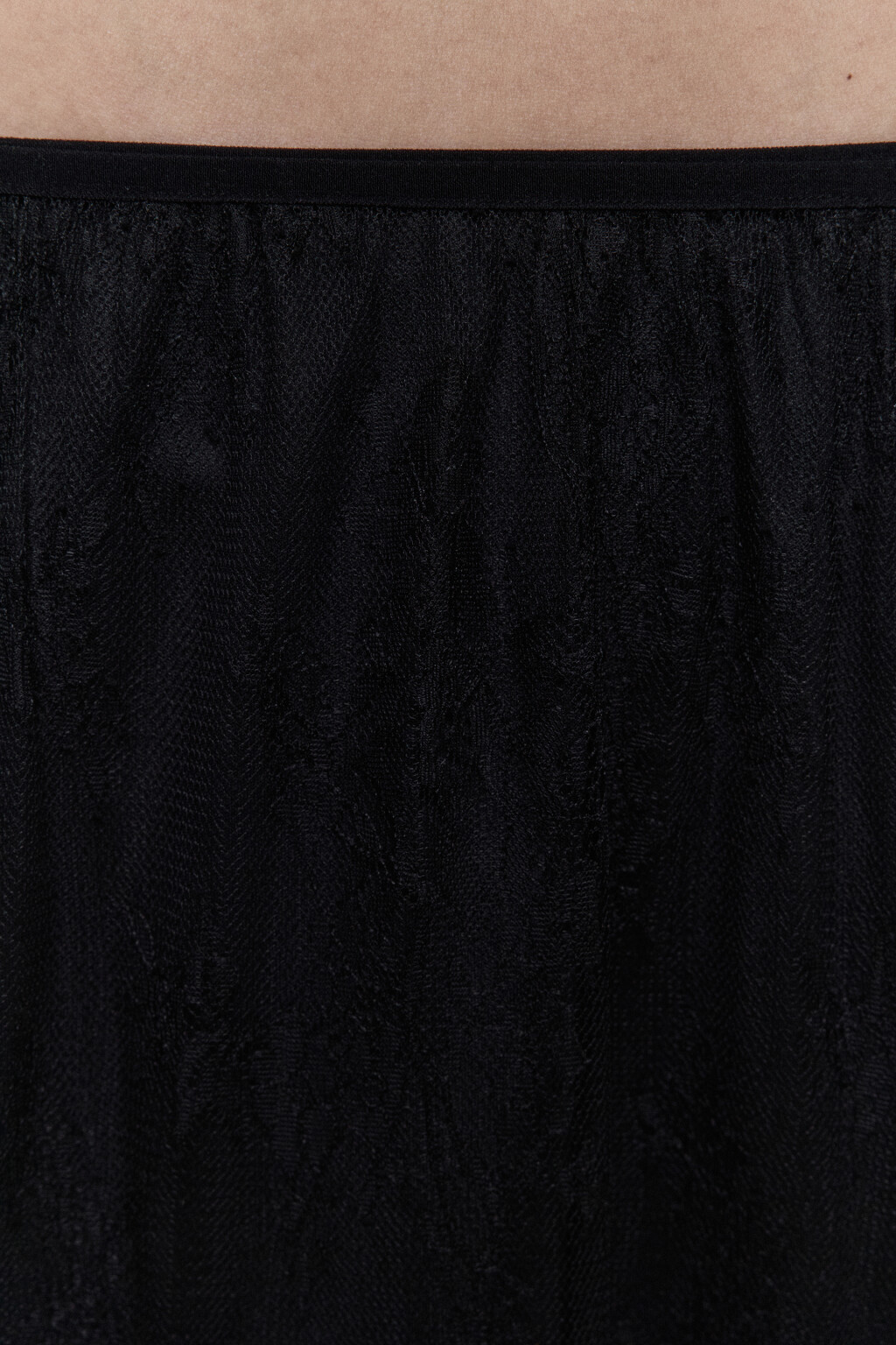 Юбка макси кружевная с короткой подкладкой - цвет черный - 8