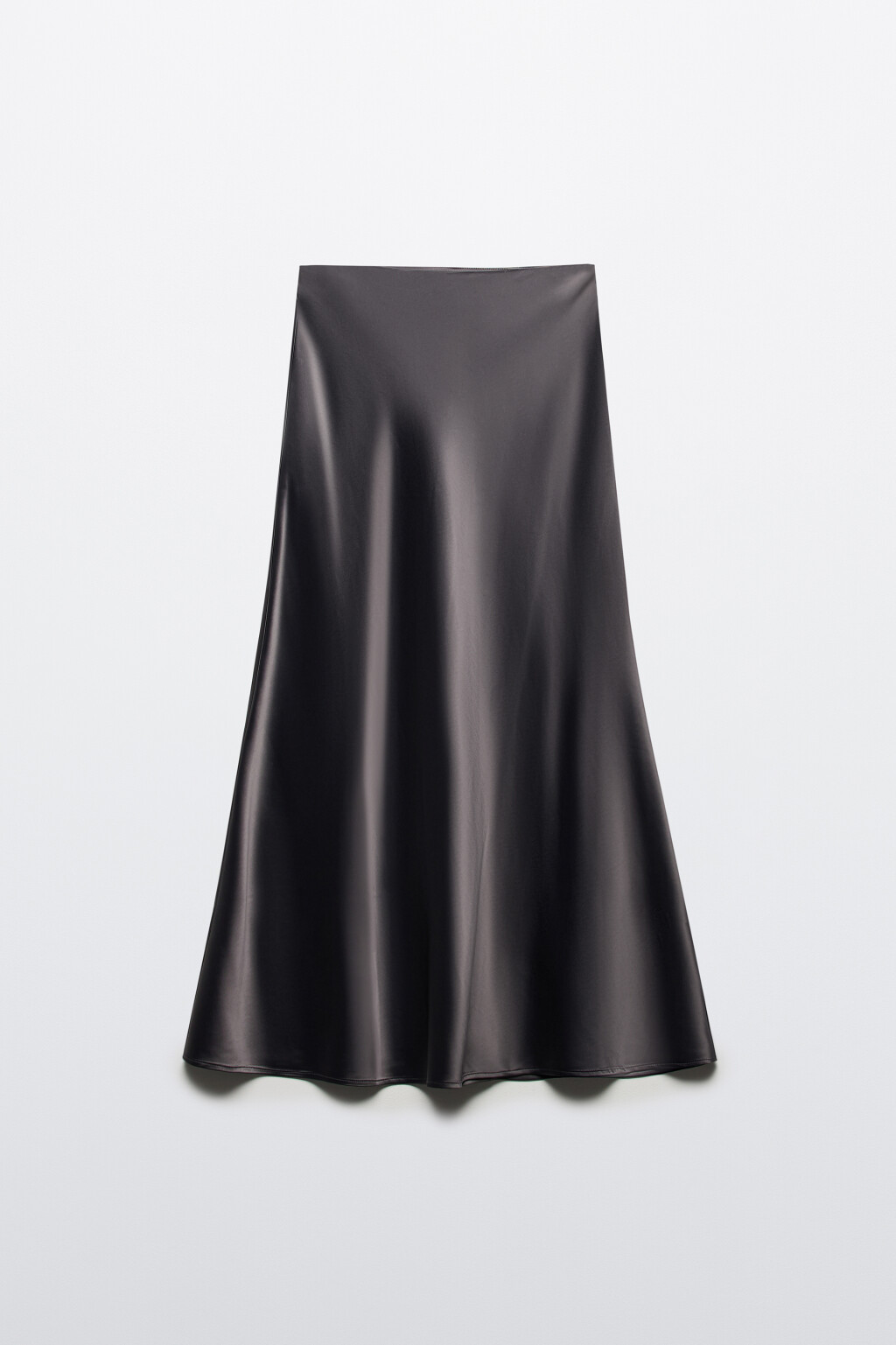 Юбка-годе макси атласная - цвет серый - 8