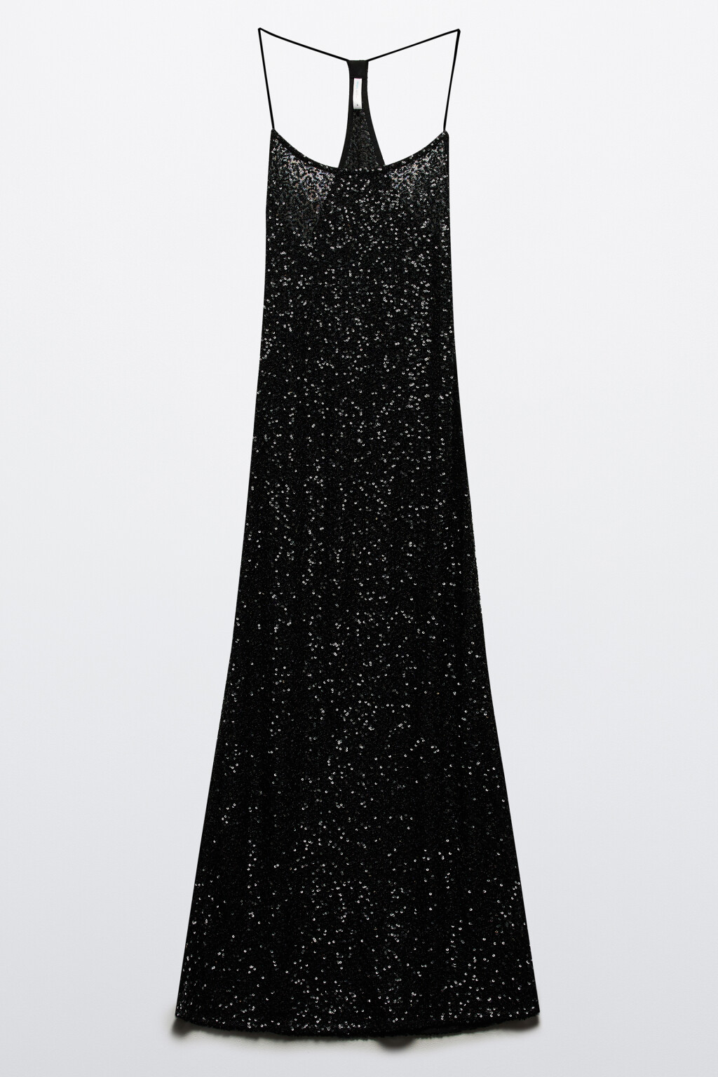 Платье миди облегающее из сетки с пайетками - цвет черный - 9