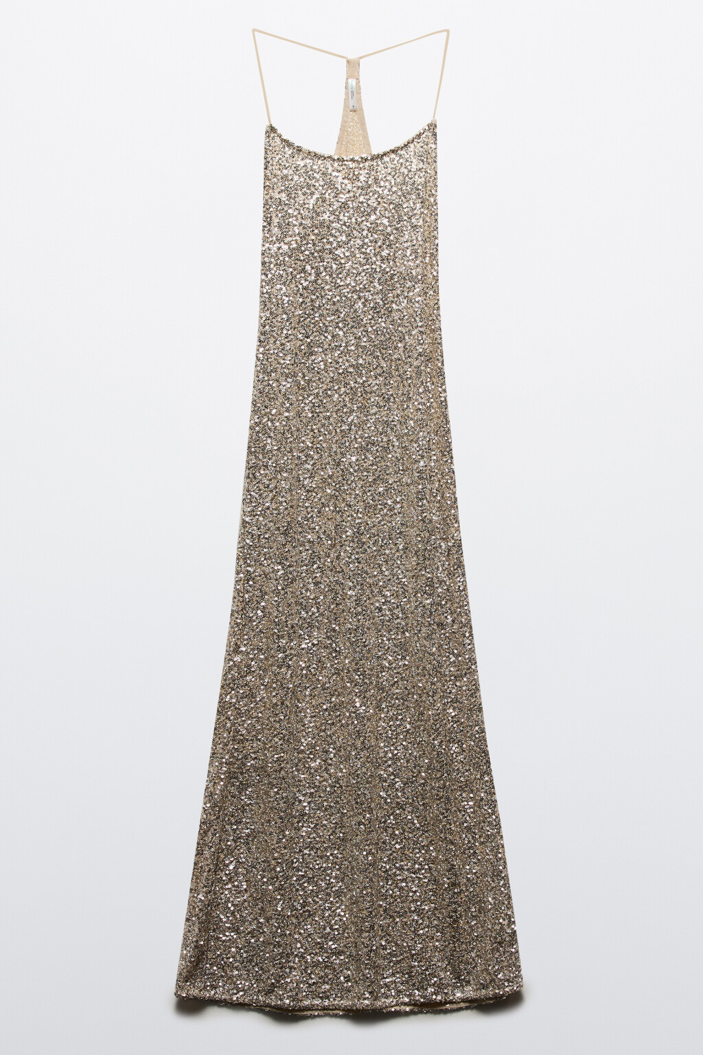 Платье миди облегающее из сетки с пайетками - цвет серый - 11