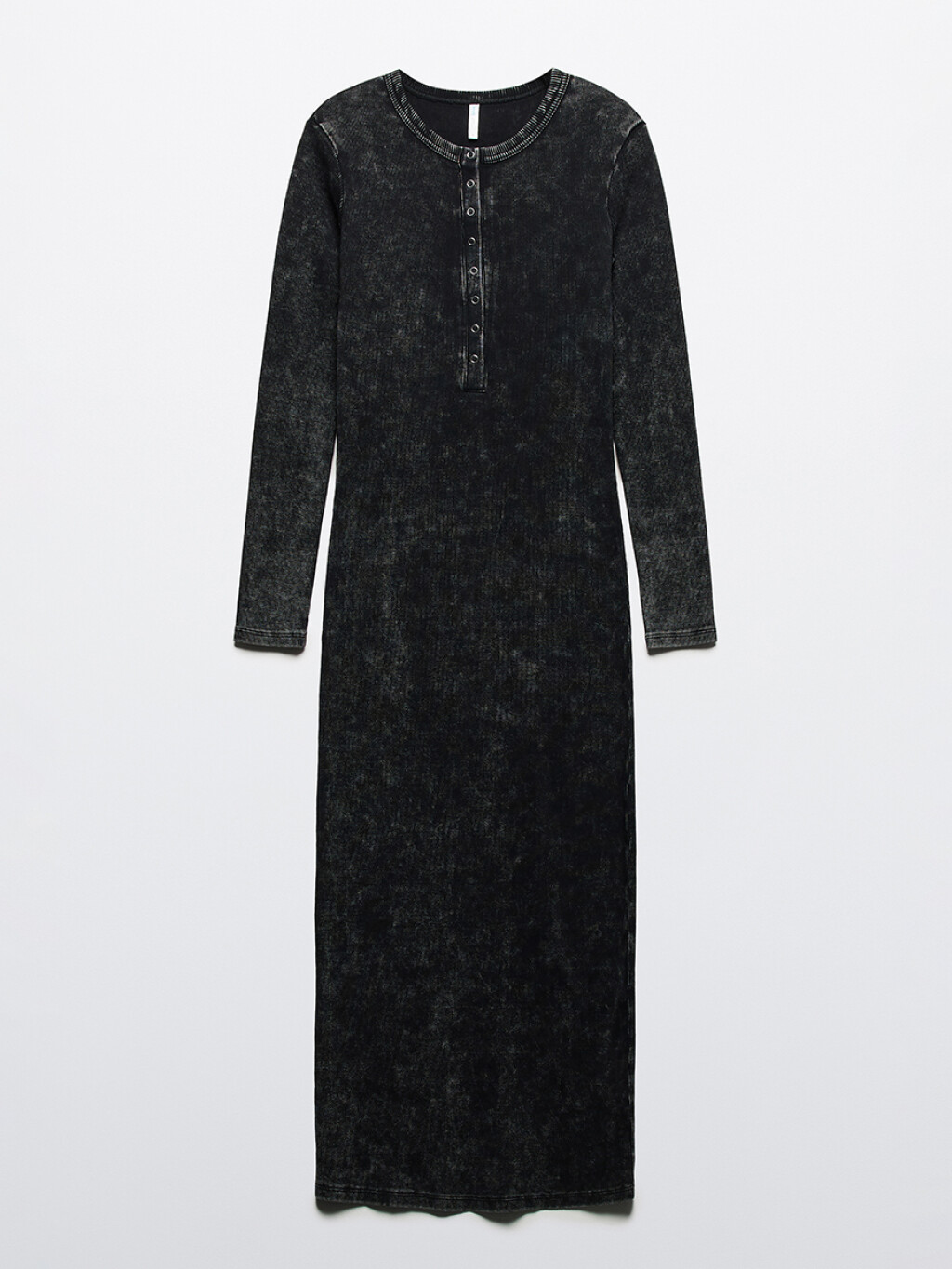 Платье миди облегающее с вареным эффектом - цвет серый - 8