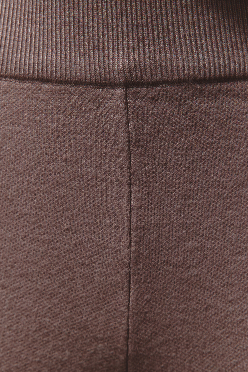 Брюки прямые из вязаного трикотажа - цвет бежевый - 6