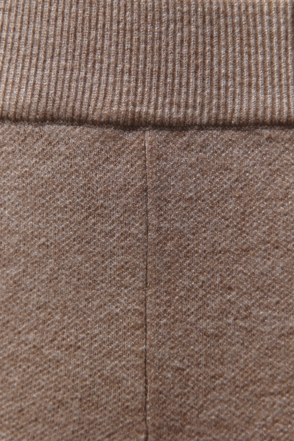 Брюки прямые из вязаного трикотажа - цвет бежевый - 6