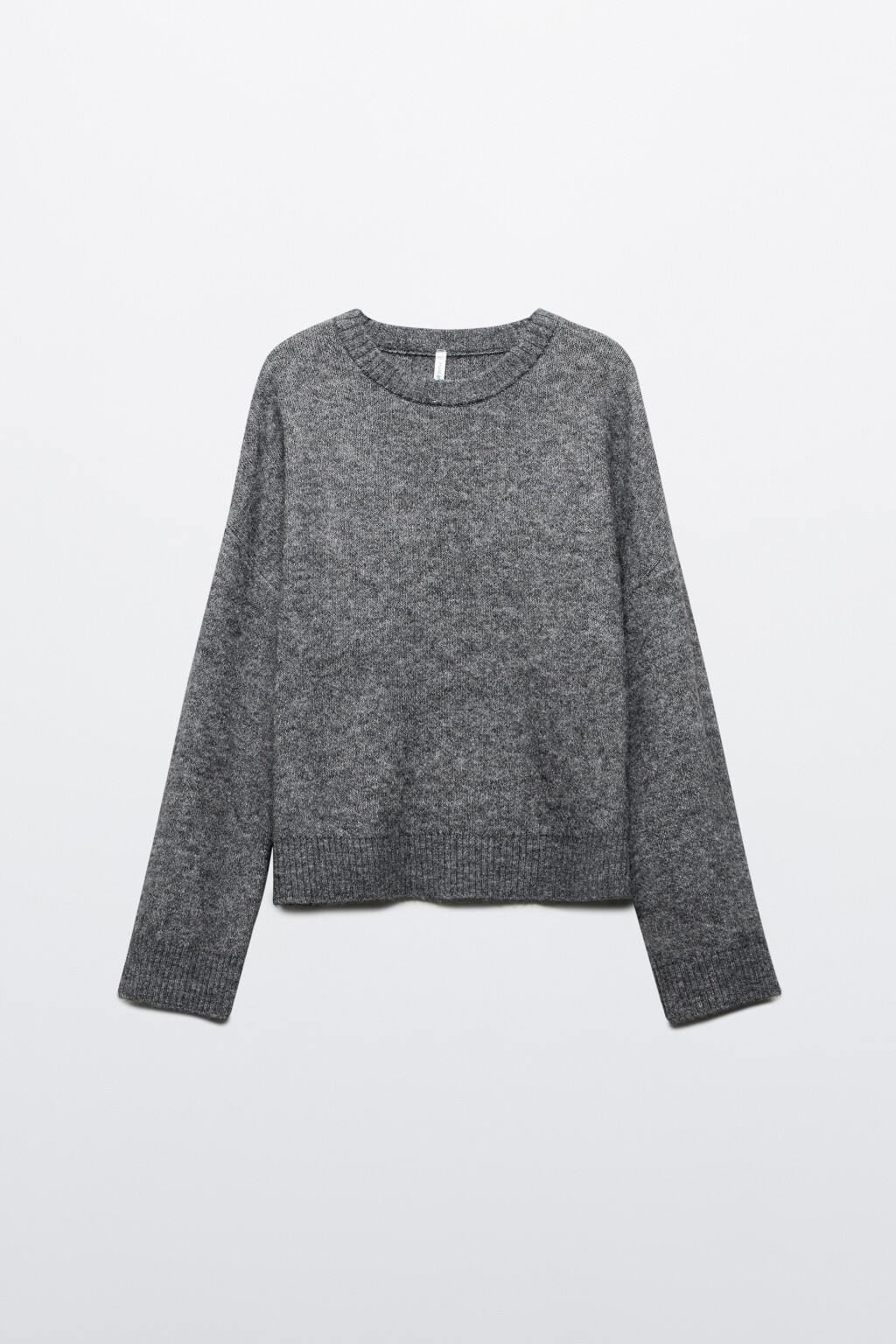 Джемпер толстой вязки с шерстью - цвет серый - 11