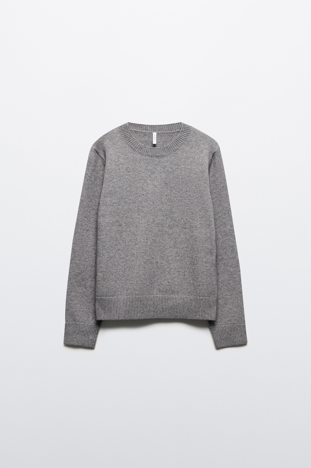 Джемпер вязаный свободного кроя - цвет серый - 7