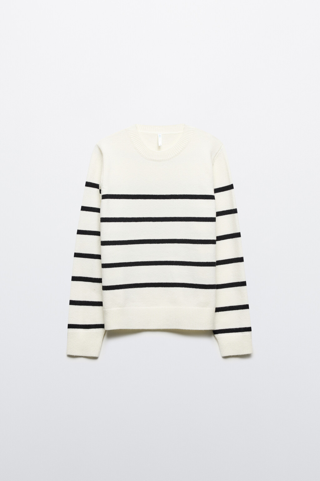 Джемпер вязаный свободного кроя - цвет белый - 8