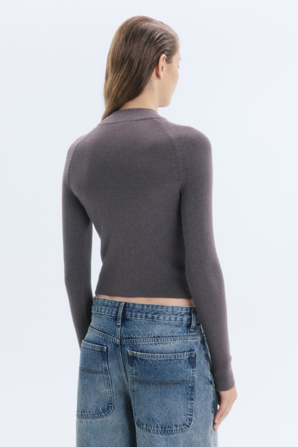 Водолазка вискозная с коротким воротником - цвет бежевый - 4