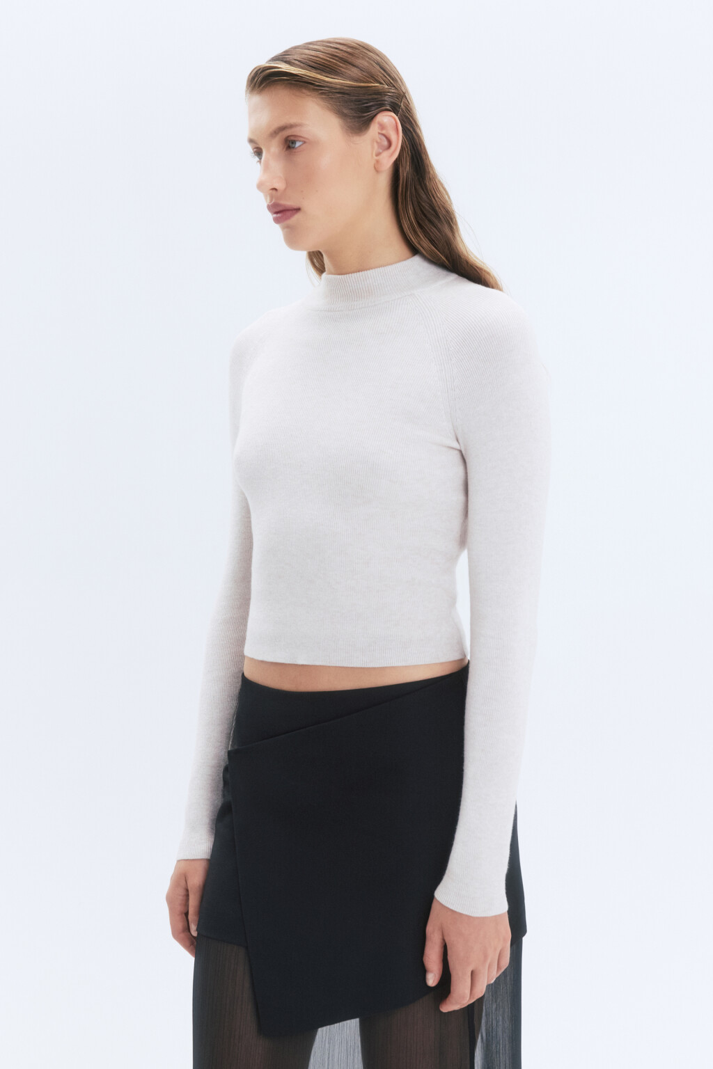 Водолазка вискозная с коротким воротником - цвет бежевый - 3