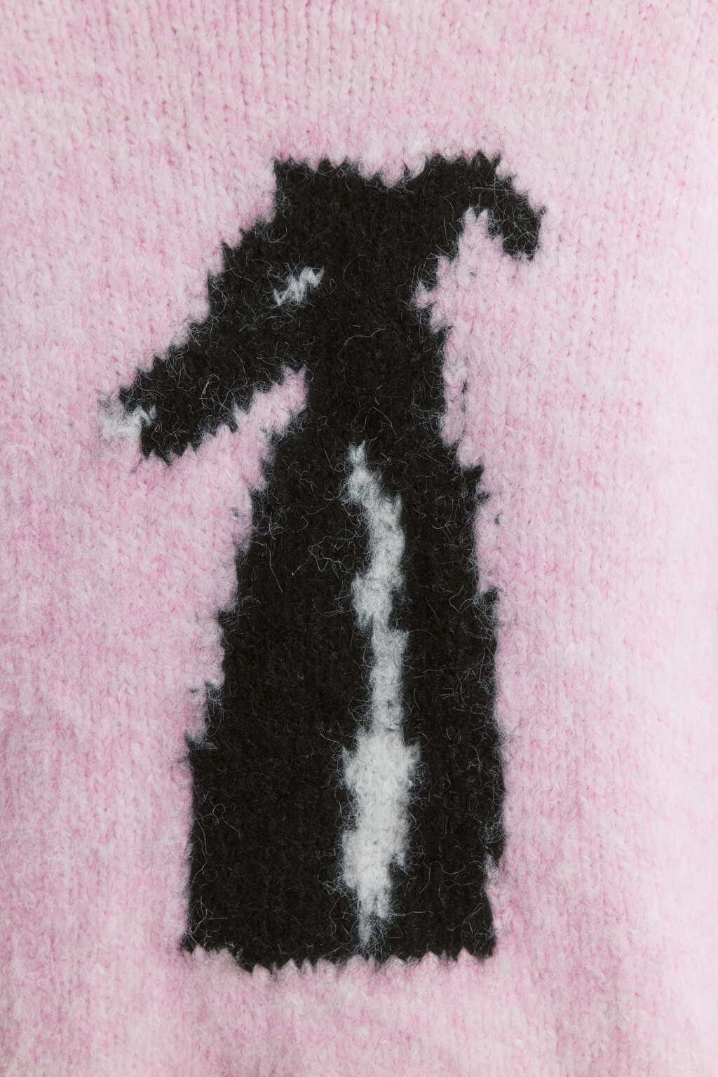 Джемпер вязаный теплый с рисунком - цвет розовый - 7