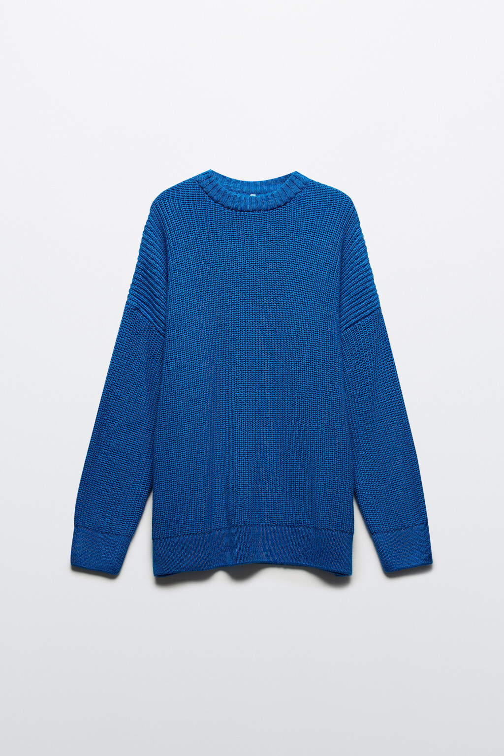 Джемпер толстой вязки из хлопковой пряжи - цвет синий - 9