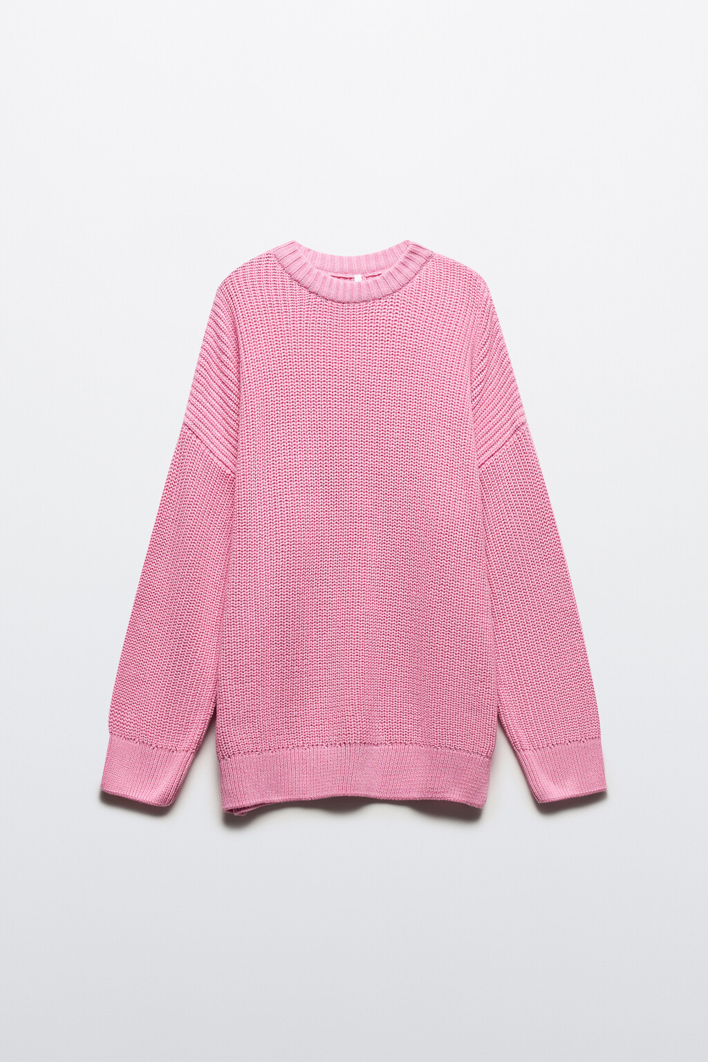 Джемпер толстой вязки из хлопковой пряжи - цвет розовый - 8