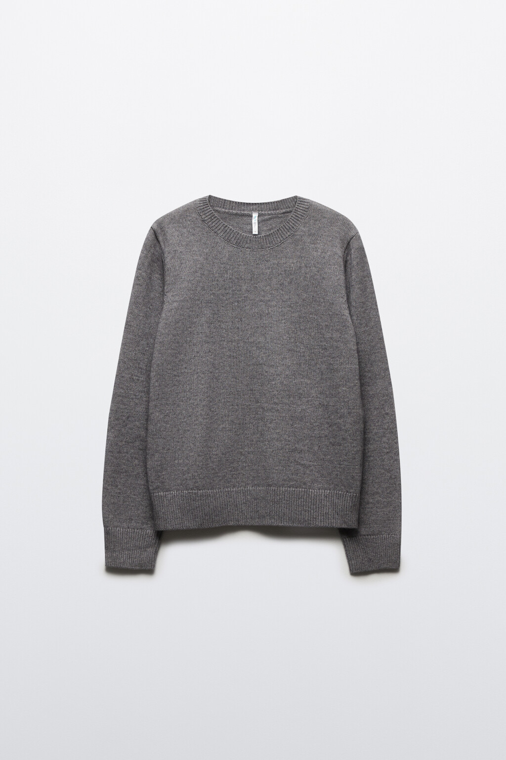 Джемпер свободный плотной вязки - цвет серый - 8