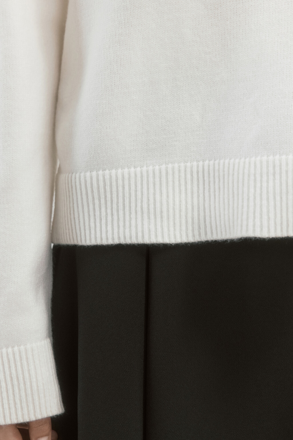 Джемпер вязаный с воротником-поло - цвет молочный - 6