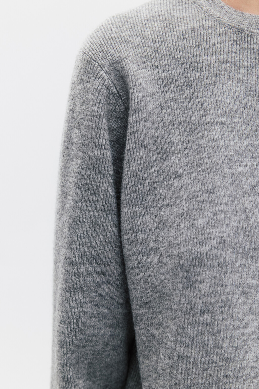 Кардиган на пуговицах вязаный в рубчик - цвет серый - 8