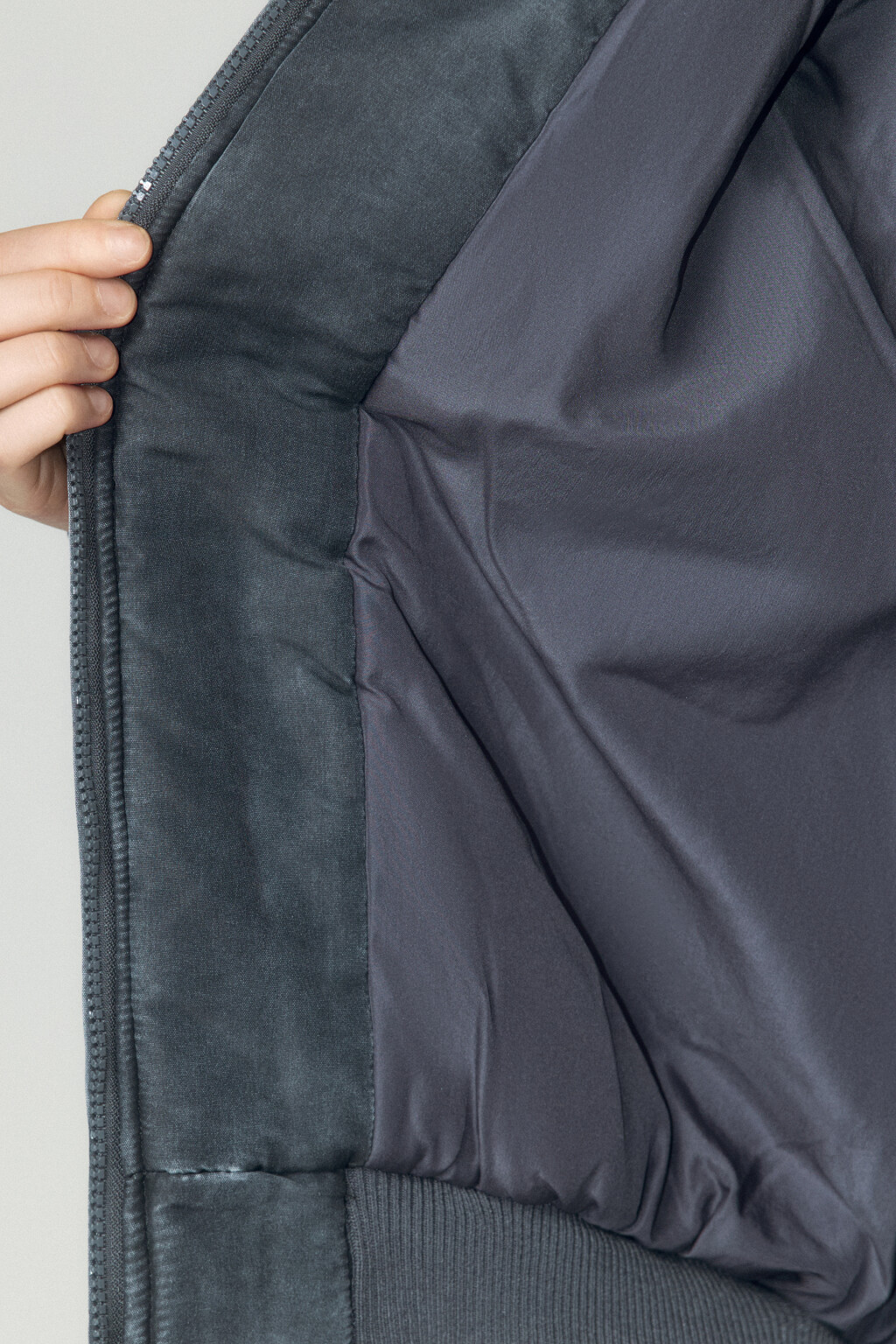 Куртка-бомбер oversize с вареным эффектом - цвет серый - 9
