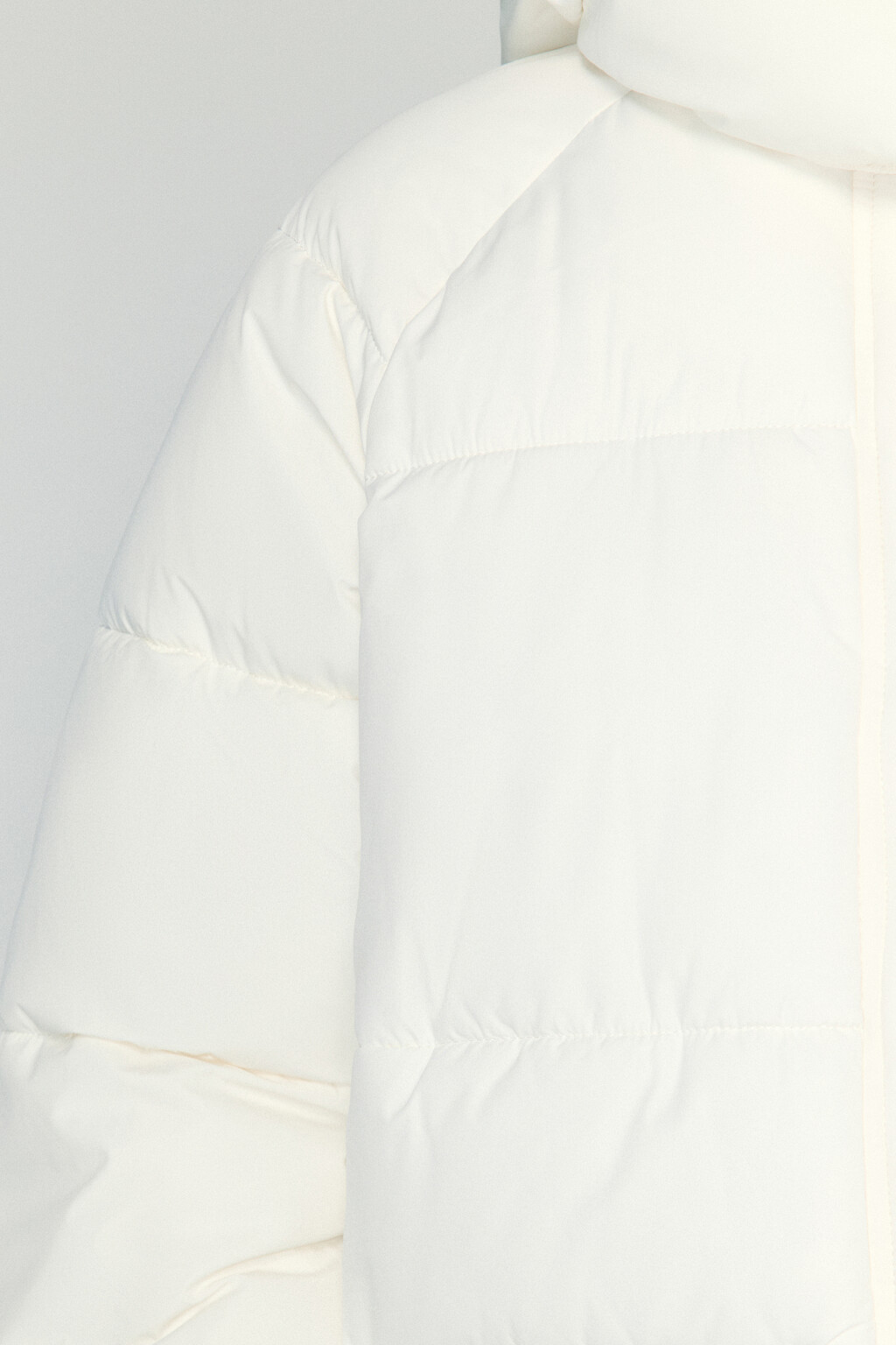 Куртка стеганая с воротником-стойкой и капюшоном - цвет молочный - 7