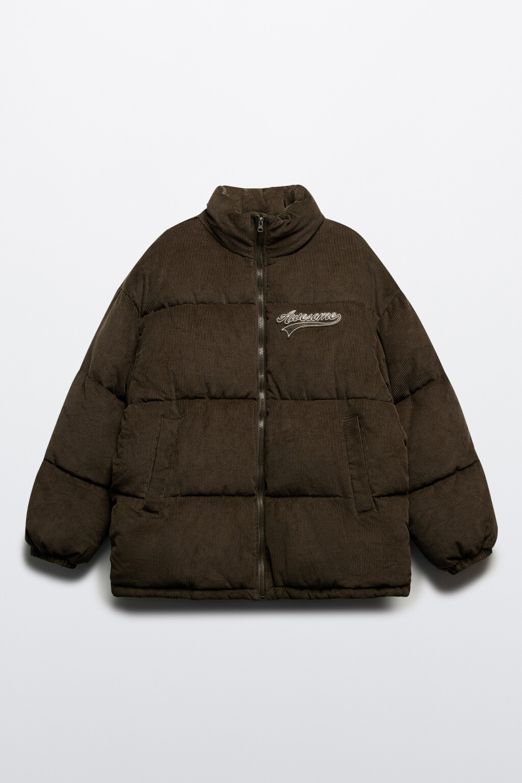 Куртка oversize стеганая с вельветовой фактурой - цвет зеленый - 10