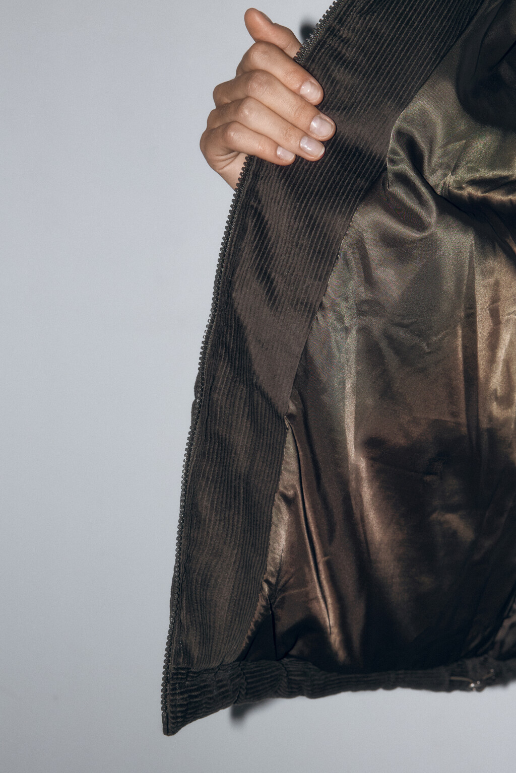 Куртка oversize стеганая с вельветовой фактурой - цвет зеленый - 9