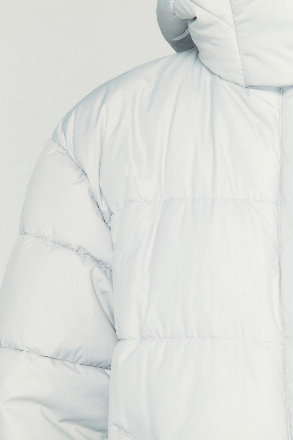 Куртка стеганая укороченная с капюшоном - цвет бежевый - 7