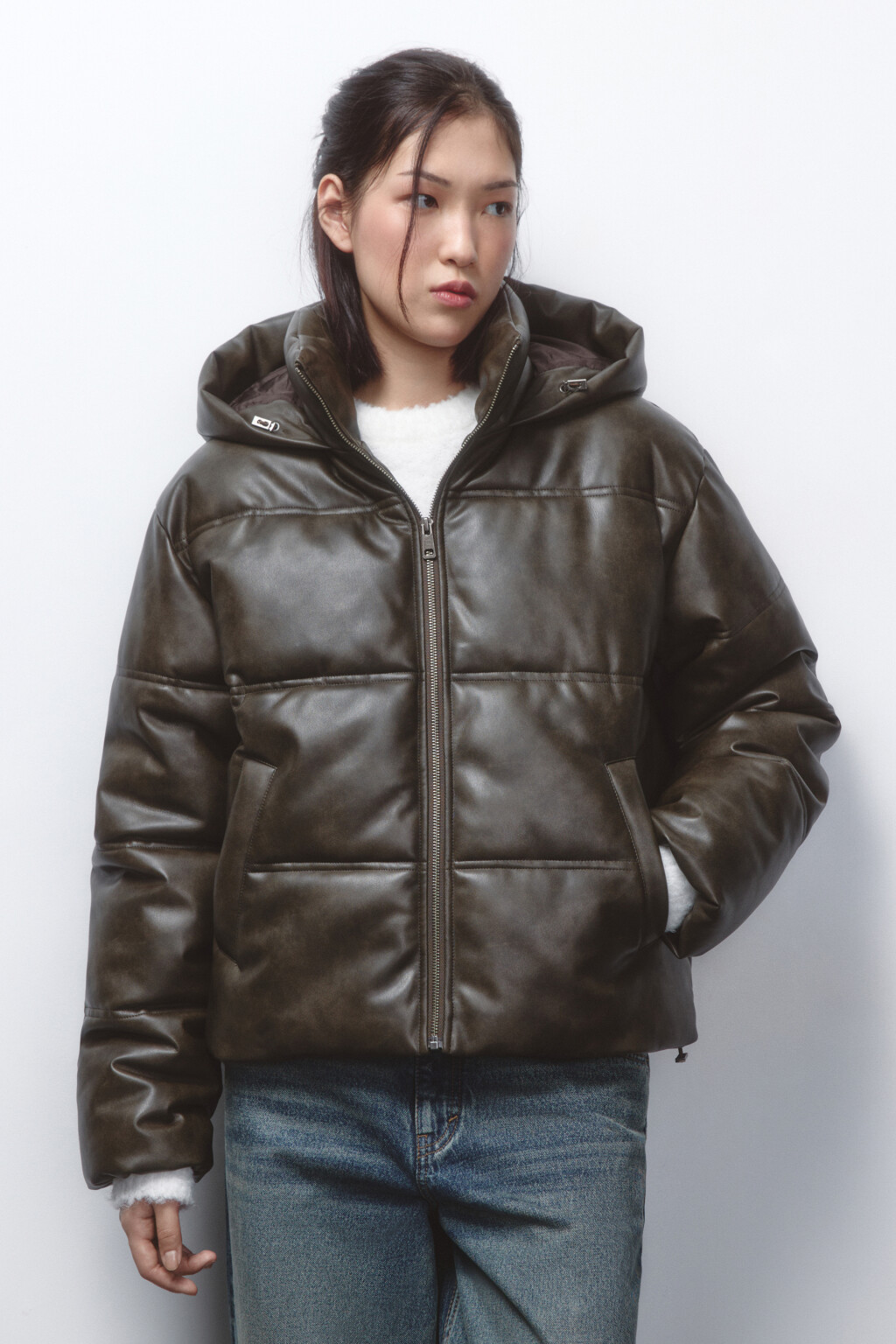 Куртка стеганая с капюшоном и вареным эффектом - цвет мультиколор - 3