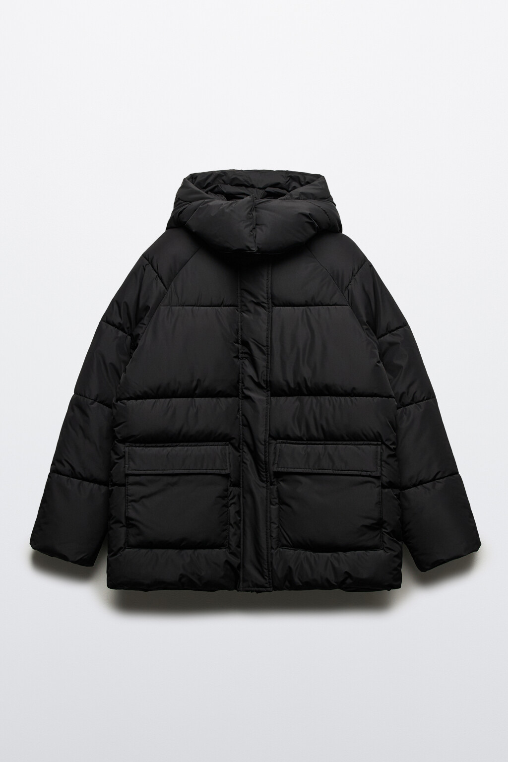 Куртка стеганая с воротником-стойкой и капюшоном - цвет черный - 9